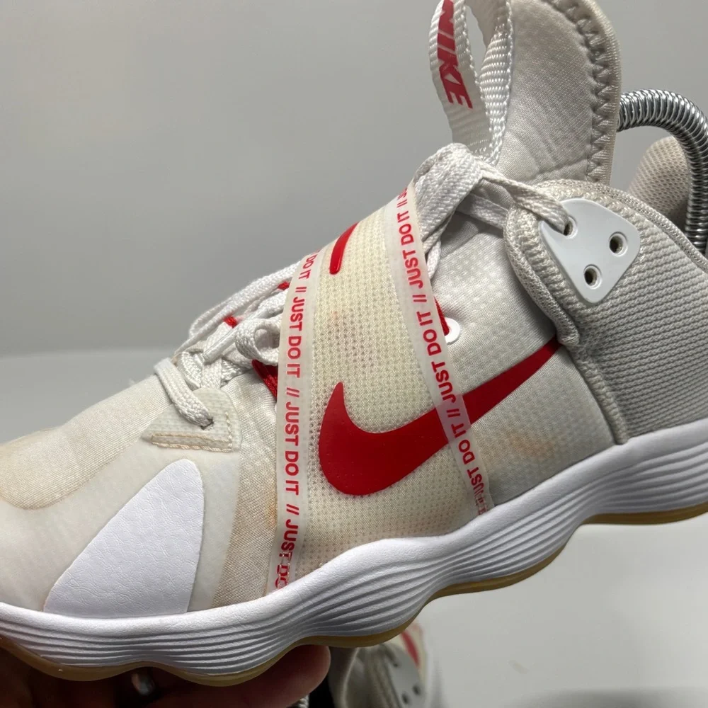 Nike React Hyperset Volleyball Shoes Women’s 6.5 White Red Gum Athletic Sneakers - Picture 14 of 16